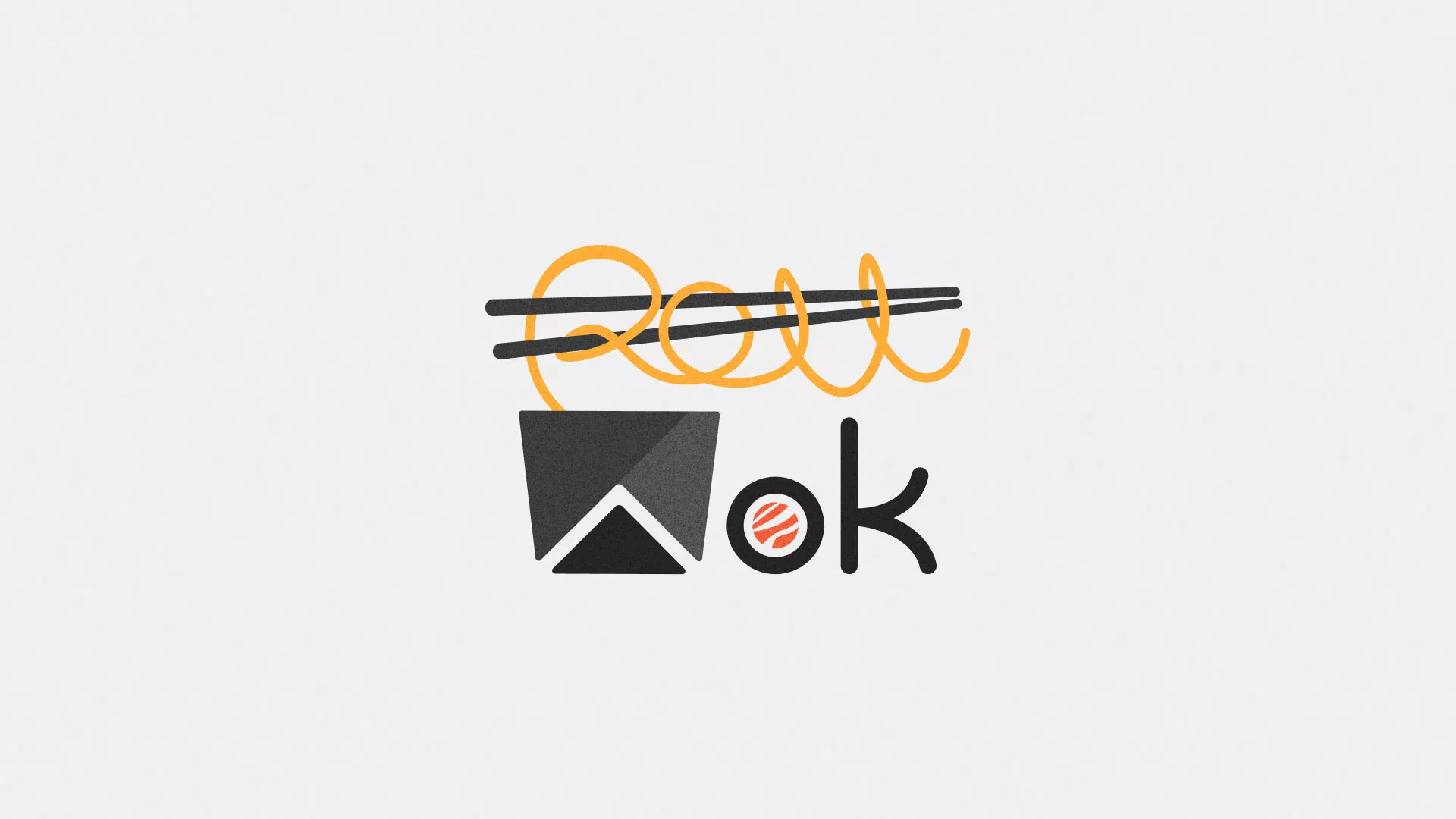 Разработка логотипа суши-бара «Roll Wok Club» в Тамбове